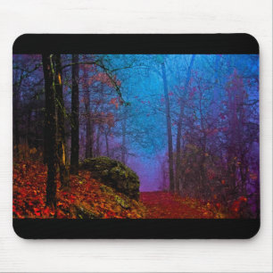 Painted Forest Autumn Purple Fog Mouse Mat