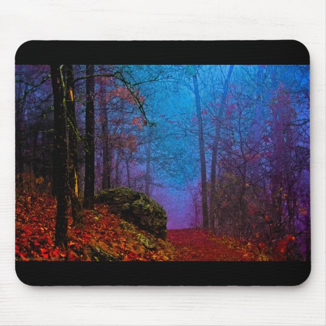 Painted Forest Autumn Purple Fog Mouse Mat (Front)