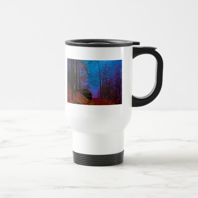 Painted Forest Autumn Purple Fog Travel Mug (Right)