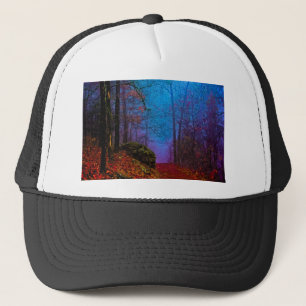 Painted Forest Autumn Purple Fog Trucker Hat