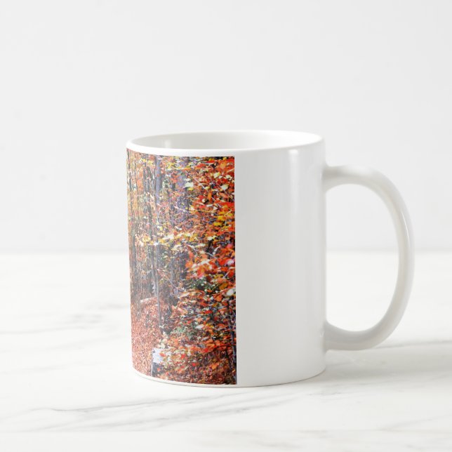 Painted Forest Autumn Trail Watercolor Gifts Coffee Mug (Right)