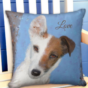 Painted Fox Terrier Dog Lover Pillow