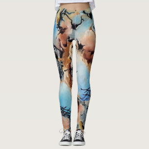 "Painted Fragment of Blue Sky", Woman's Leggings
