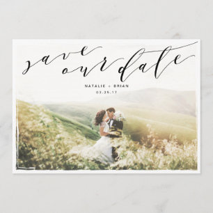 Painted Frame Geometric Save the Date Card