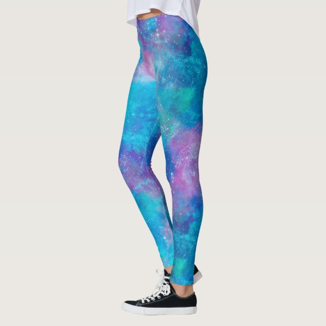 Painted Galaxy Series Design 3 Leggings (Left)