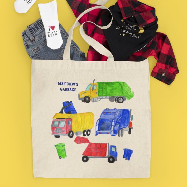 Painted Garbage Trucks Personalised Tote Bag (Creator Uploaded)