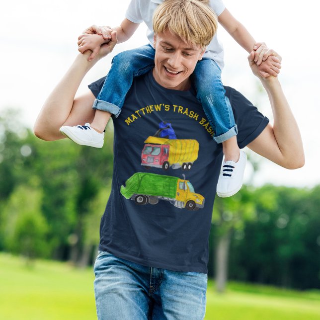 Painted Garbage Trucks Trash Bash Party Custom T-Shirt (Creator Uploaded)