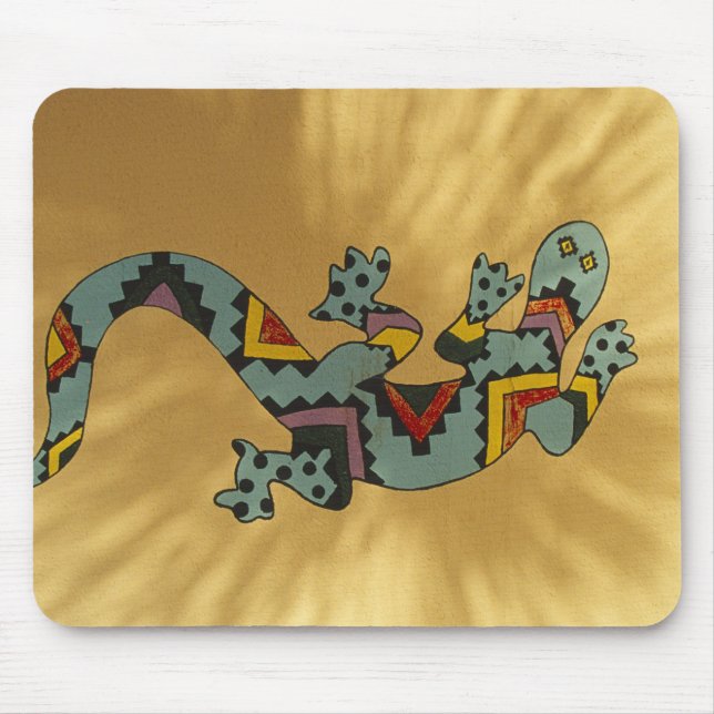 Painted gecko lizard on wall, Tucson, Arizona, Mouse Mat (Front)