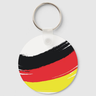 Painted german flag key ring