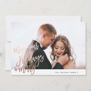 PAINTED GOLD FOIL photo holiday card