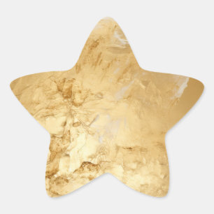 Painted Gold Star Sticker