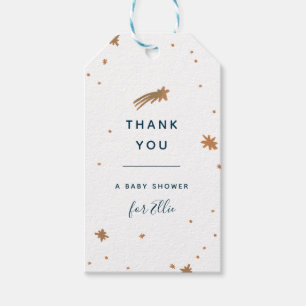 Painted Gold Stars Baby Shower Favour Gift Tags