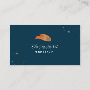 Painted Gold Stars Baby Shower Registry Inserts