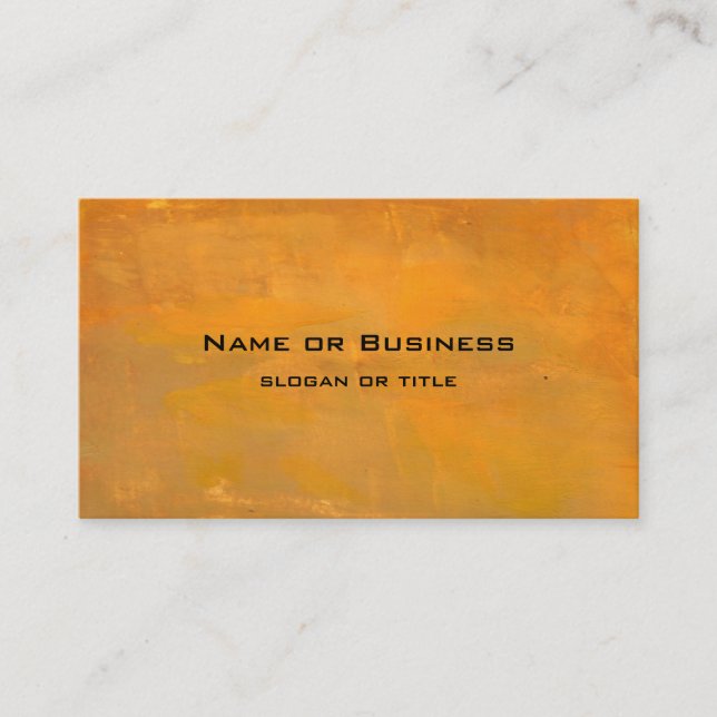 Painted Golden Grunge Abstract Business Card (Front)