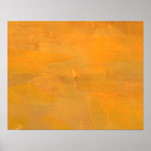 Painted Golden Grunge Abstract Poster (Front)