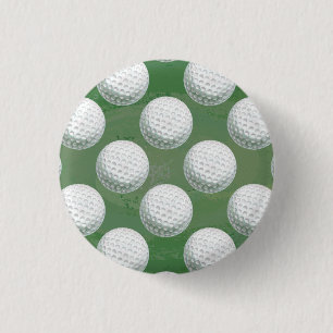 Painted Golf Ball Pattern 3 Cm Round Badge