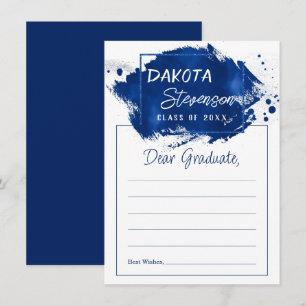Painted Grad Blue Splatter Brushstroke Advice Invitation
