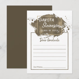 Painted Grad Sepia Gold Brushstroke Advice Card