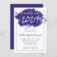 Painted Grad | Violet Purple Splatter Brushstroke