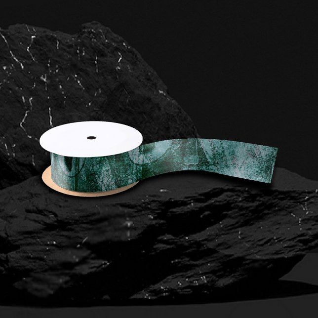 Painted Graffiti Grunge | Moody Plum Purple Green Satin Ribbon (Creator Uploaded)