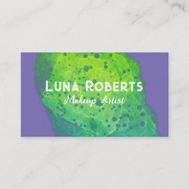 Painted Green Business Card (Front)