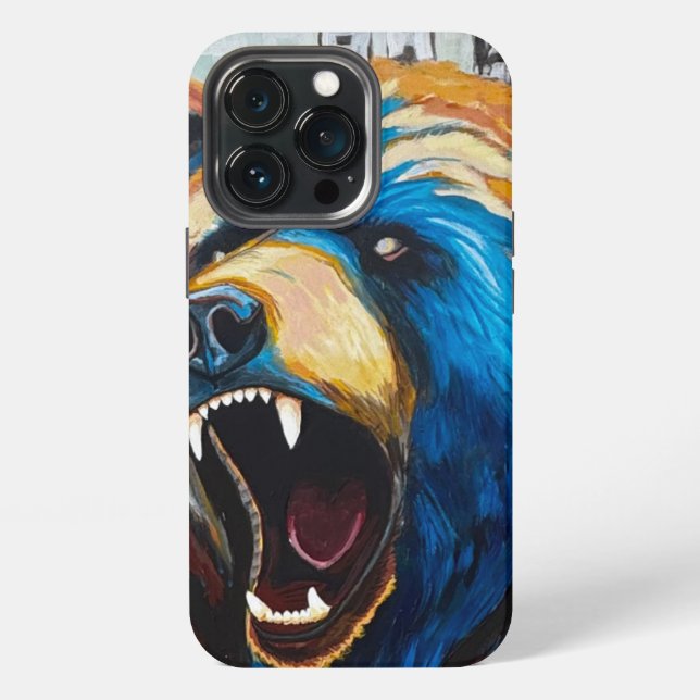 Painted Grizzly iPhone Case (Back)