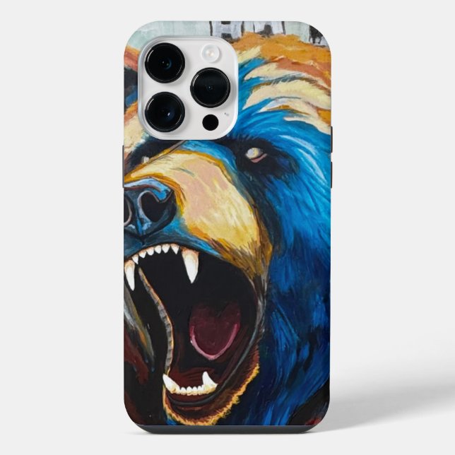 Painted Grizzly iPhone Case (Back)