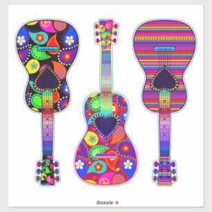 Painted Guitars Boho Hippie Style