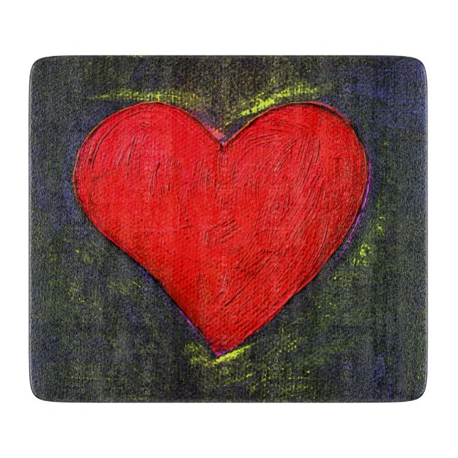 Painted Heart Cutting Board (Front)