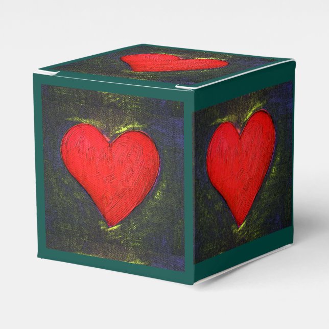Painted Heart Favour Box (Front Side)