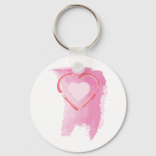Painted Heart Key Ring