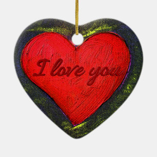 Painted Heart Ornament