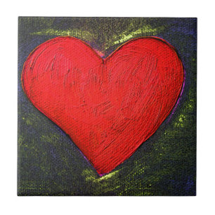 Painted Heart Tile