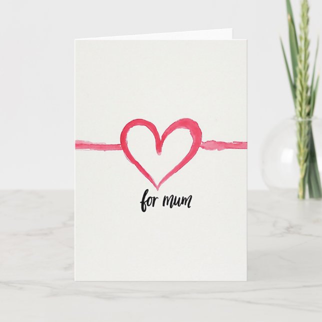 Painted Heartfelt Mother Card (Front)