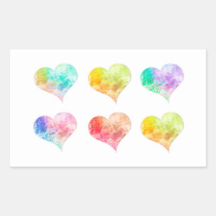 painted hearts stickers
