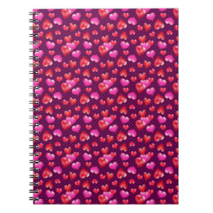 Painted Hearts Valentine's Day Gift Notebook