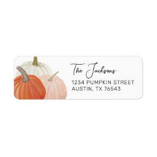 Painted Heirloom Pumpkins Return Address