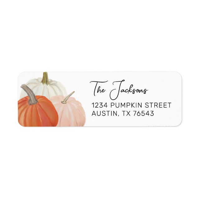Painted Heirloom Pumpkins Return Address (Front)