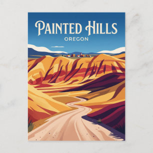 Painted Hills Road USA Postcard
