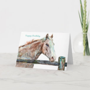 Painted Horse Birthday Greeting Card