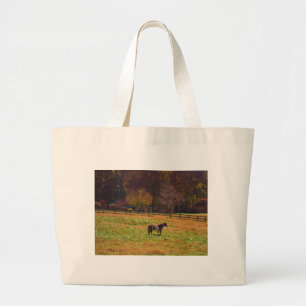 Painted Horse in the Distance Large Tote Bag