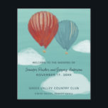 Painted Hot Air Balloons Custom Wedding Program<br><div class="desc">These wedding programs feature my painted illustrations of hot air balloons with realistic style depictions of balloons in red,  blue and green along with white clouds set against a light blue sky.</div>