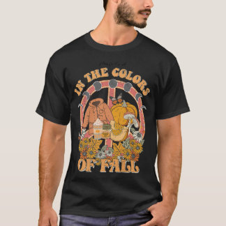 Painted In The Colours Of Fall Autumn Lover Pumpki T-Shirt
