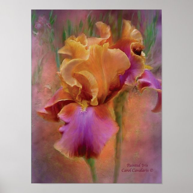 Painted Iris Art Poster/Print Poster (Front)