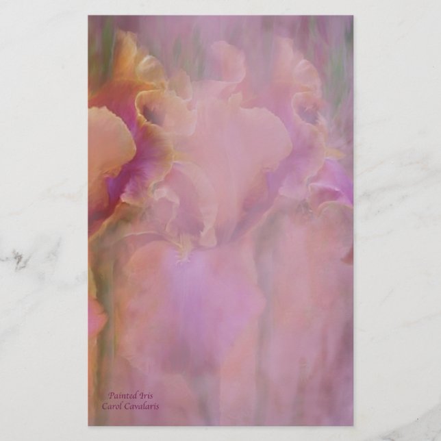 Painted Iris Stationery (Front)