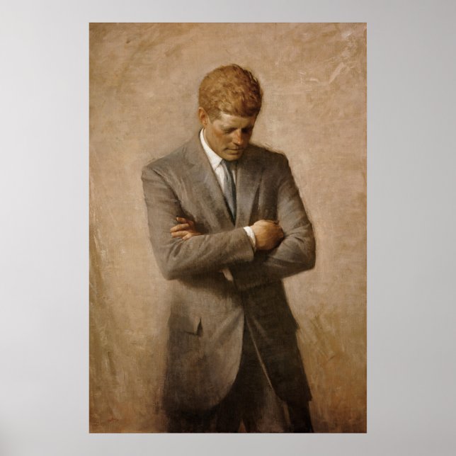 Painted John F. Kennedy White House Portrait Poster (Front)