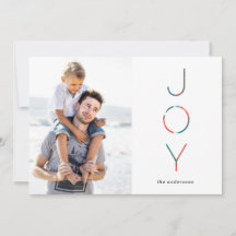 Painted Joy Holiday Photo card