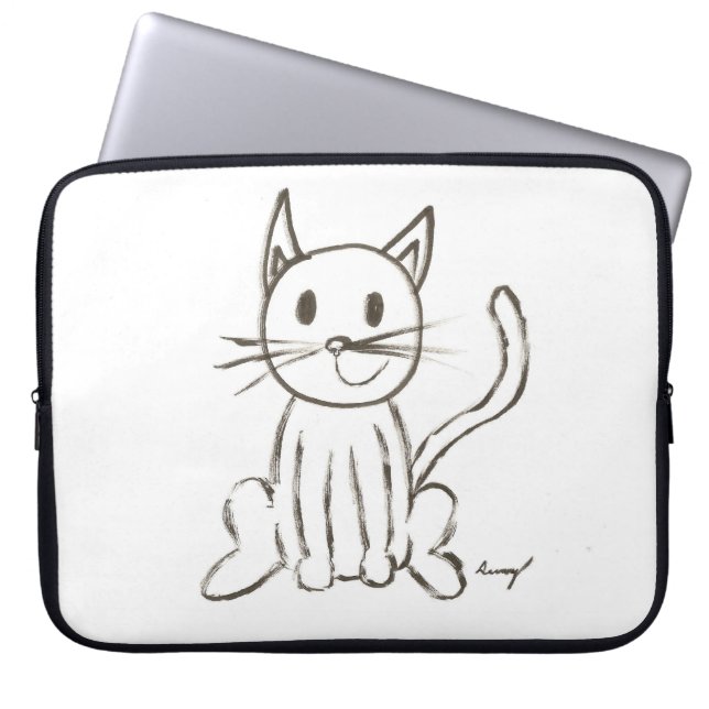 Painted Kitty Laptop Bag (Front)