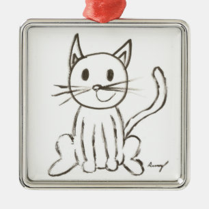 Painted Kitty Ornament