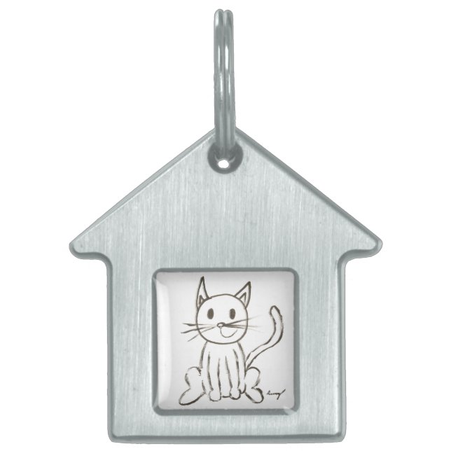 Painted Kitty Pet Tag (Front)